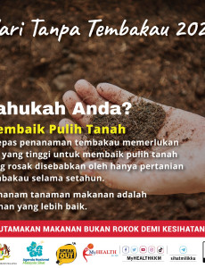 Hari Tanpa Tembakau: Membaik Pulih Tanah